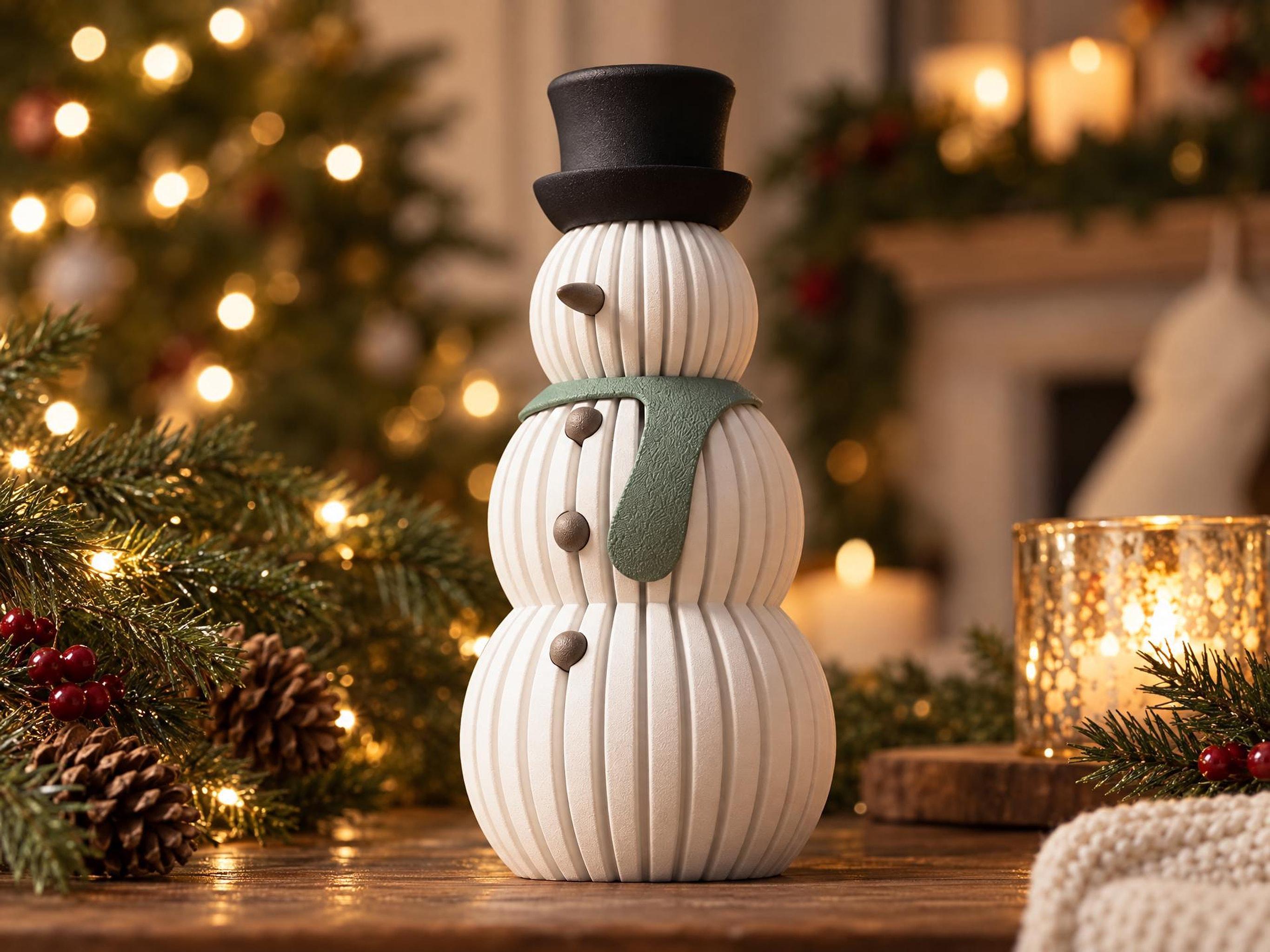 Ribbed Snowman Christmas Decor – photo 5